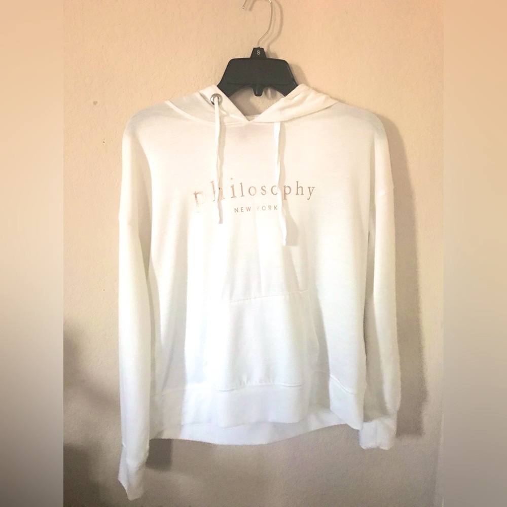 Philosophy New York very light white sweater